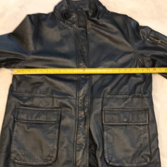 Sequence Genuine Black Leather Jacket with hood - Picture 7 of 8